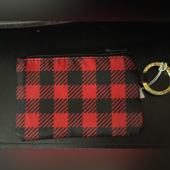 Simply Southern Accessories Red & Black Plaid Keychain Card Holder / Wallet NWT - Picture 2 of 9